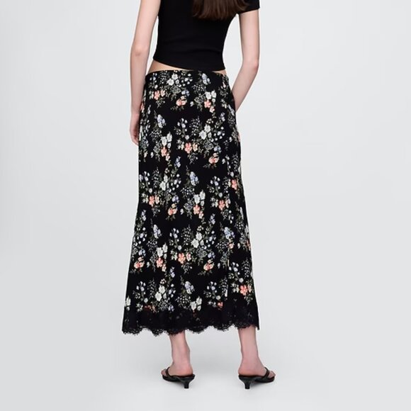 GAP Women's Crepe Lace-Trim Maxi Skirt- Size XXL- New! - Picture 12 of 13